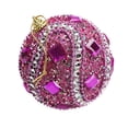 thumbnail image 1 of Christmas Rhinestone Glitter Baubles Balls Xmas Tree Ornaments Sets,Christmas Tree Decorations Dipped In Powder Xmas Bulbs Decorations Ornaments Sets for Christmas,Hot Pink,1 Pcs,3.1",8cm, 1 of 8