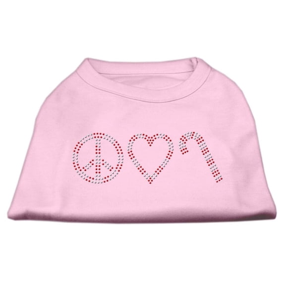 Peace, Love, and Candy Canes Shirts Light Pink XS (8)