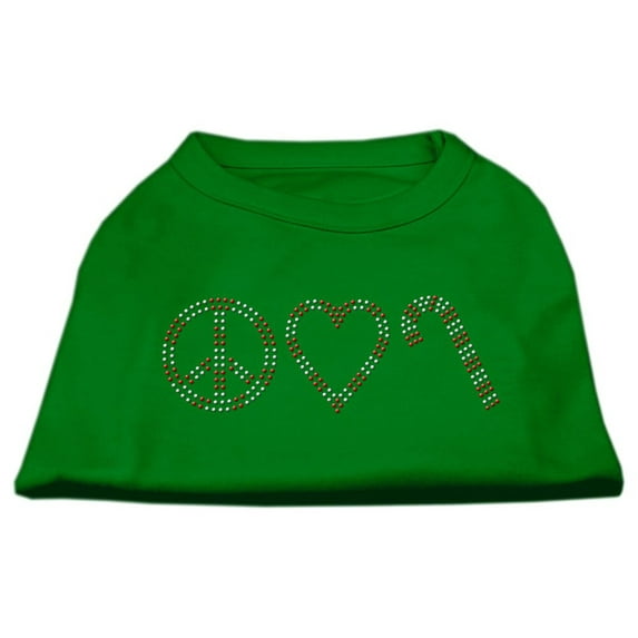 Peace, Love, and Candy Canes Shirts Emerald Green Med (12)