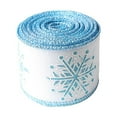 thumbnail image 1 of Christmas Ribbon,10 Yards Christmas Snowflake Wired Ribbon,2.5 Inches Satin Snowflake Wired Edge Christmas Ribbon for Tree Gift Wrapping Home Decorations Bow DIY Craft(Sky Blue), 1 of 7