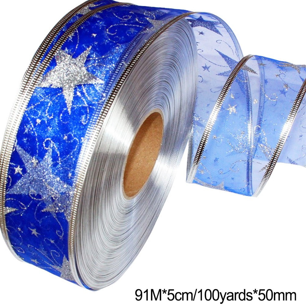 Christmas Ribbon 2 Inch 100 Yards Christmas Wired Ribbon Christmas