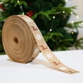 thumbnail image 1 of Christmas Ribbon 2 Yards Wired Flannel Ribbon for Gift Wrapping, Printed with Glitter Reindeer and Snowflakes, Decorative Ribbon for Bows, Tree, Wreath and DIY Holiday Crafts 2 Inches Wide, 1 of 7