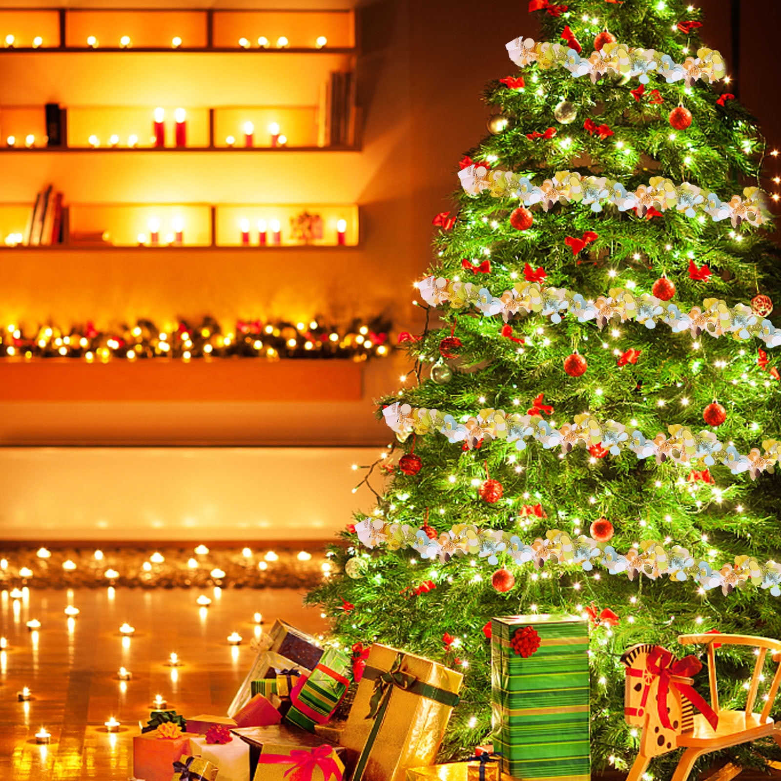 Christmas Ribbon Decorative Christmas Clearance Lights With LED Lights