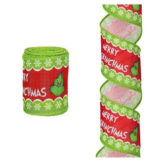 Spencer Christmas Ribbon Burlap Gift Wrap Ribbon Truck and Merry  Christmas Xmas Craft Ribbon for Bows Bouquet DIY Wreath Tree Decoration,  16.4 feet 