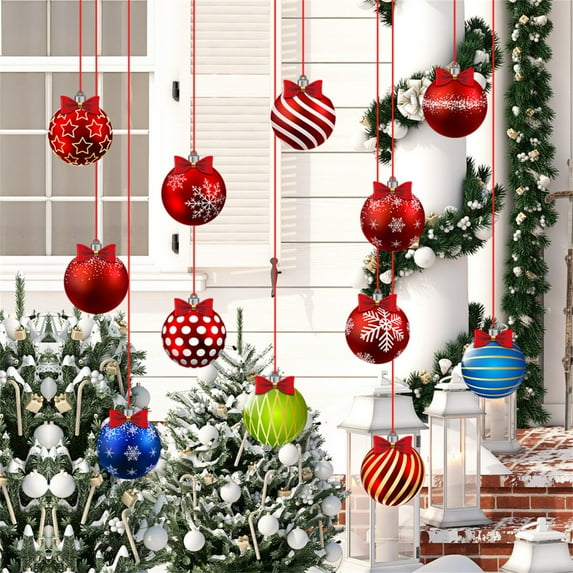 Christmas Ribbon Hanging Decoration, Festive Window Ornament, Easy to Hang, Home Party Decor,Vsgery