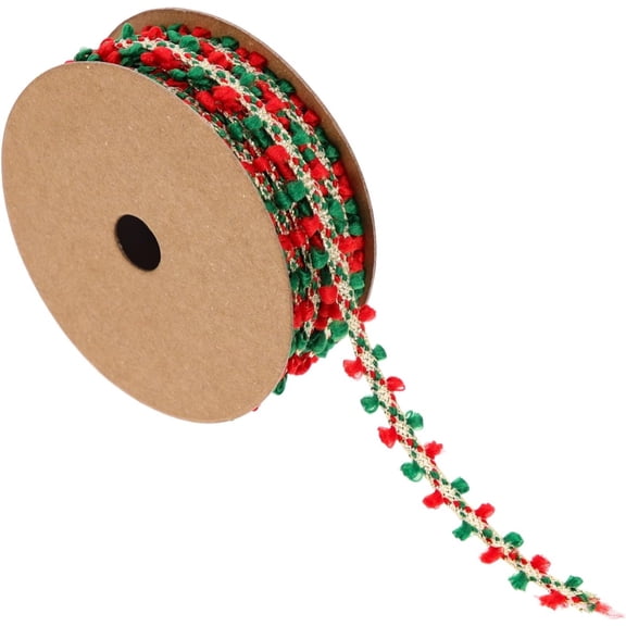 Christmas Ribbon Red and Green Ear Ribbon for Wreath/Gifts Wrapping Decoration（0.4in×10yd）