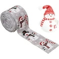 thumbnail image 1 of Christmas Ribbon - Ribbons for Crafting | Wired Christmas Ribbons | Snowman Strap for Crafts | Party Ornament | String Burlap Decorative 5.46 Yard for Homecoming Hair Flower Birthday Party Tree, 1 of 18