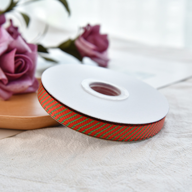 Christmas Ribbon Grosgrain Satin Fabric Ribbons for Xmas Crafts Gift