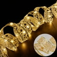 thumbnail image 1 of Christmas Ribbon String Lights – 10ft 30 Gold Stamping Double-Layer Decorative LED Light String for Tree, Wreath, Fireplace, Gift Wrapping and Holiday Decor, 1 of 4