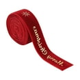 thumbnail image 1 of Christmas Ribbon Wired Edge Velvet Plush Overlay Ribbon 6.5FT 1 Inch Christmas Tree Victorian Xmas Flowers Ribbon for Christmas Tree, Gift Wrapping, Wreath Bow, Outdoor Decoration, 1 of 6