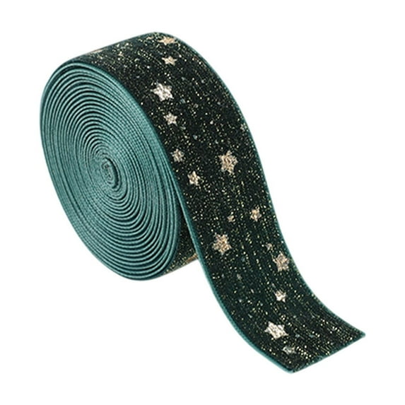Christmas Ribbon Wired Edge Velvet Plush Overlay Ribbon 6.5FT 1 Inch Christmas Tree Victorian Xmas Flowers Ribbon for Christmas Tree, Gift Wrapping, Wreath Bow, Outdoor Decoration
