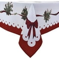 thumbnail image 1 of Christmas Ribbons Print Tablecloth Waterproof and Stain Resistant Table Cloth Decorative Tablecloths is Suitable for Holiday/Dining/Party Use(60x84 Inch), 1 of 5