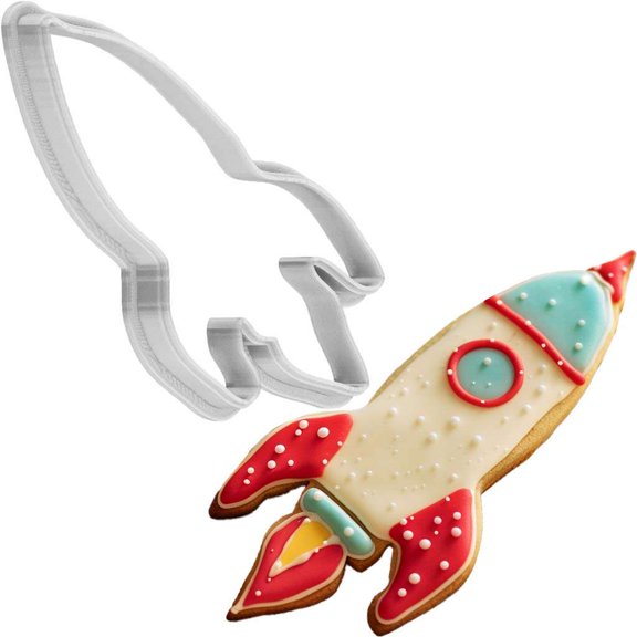 Christmas Rocket Sleigh Cookie Cutter 4 Inch Made in USA by WONDERTORY