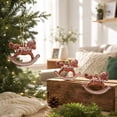 thumbnail image 1 of Christmas Rocking Horse Ornaments 3 pack Glitter Baubles 8cm Vintage Mini Hanging Decorations for Xmas Tree Holiday Party Supplies Shatterproof Plastic, 1 of 7