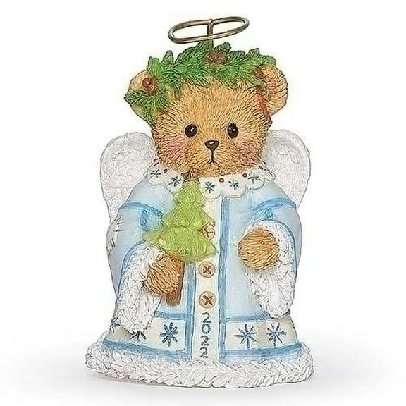 Christmas by Roman Inc., Cherished Teddies Collection, 3.5" H 2022 Angel Bell Ornament, Christmas Tree, Holiday Home Dcor, Santa, Cardinal, Nutcracker, Snowman, Reindeer (3x2x2)