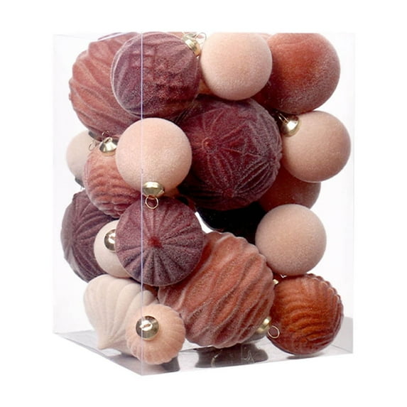 Christmas Room Decor Super Holiday Set Of Christmas Ornaments Velvet 35 Items Flocadas Shatterproof Assorted Hanging Multicolor Christmas Tree Decoration For Parties At Home Parties
