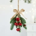 thumbnail image 1 of Christmas Rope Bells Ornaments, Rustic Festive Decor for Hotel and Shopping Mall Christmas Trees, Jingle Bell Pendants that Add Cheerful Sound and Charm to Holiday Displays, Red, 1pcs, 1 of 6