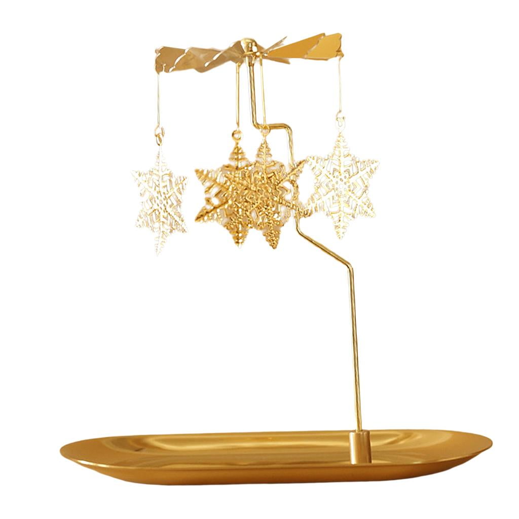 Christmas Rotating Candlestick Carousel Tree Tea Light Candle Holder ...