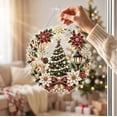 thumbnail image 1 of Christmas Round Diamond‑Painting Hanging Ornament,Christmas Tree & Poinsettia Diamond Painting Ornament - DIY Window Hanging Craft for Fireplace & Home Decor, 1 of 6
