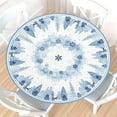 thumbnail image 1 of Christmas Round Fitted Tablecloth with Elastic Edge,Water-Resistant Wipeable Blue White Winter Xmas Tree Forest Snowflake Table Cover for 44-48" Stretch Table Cloth for Dinner Indoor Outdoor Party, 1 of 4