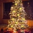 thumbnail image 1 of Christmas Round Light Bulb Ornament, Transparent LED Hanging Decoration with Warm Lights and Yellow Floral Design for Christmas Tree Holiday Wedding Home Party Decor 2025 Trend Collection, 1 of 6