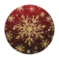 thumbnail image 1 of Christmas Round Placemat, Various Pattern Kitchen Dining Table Heat Insulation Washable Place Mats Decor for Holiday Party (Red), 1 of 6