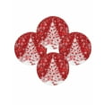 thumbnail image 1 of Christmas Round Placemats Set of 4 Red Christmas Tree Balls Place Mats Washable Woven Placemat Winter Snowflake Circle Braided Table Mat for Kitchen Dining Table Party Home Decor 15 Inch, 1 of 8