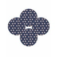 thumbnail image 1 of Christmas Round Placemats Set of 4 Western Cowboy Santa Claus Place Mats Washable Woven Placemat Snowflakes Blue Circle Braided Table Mat for Kitchen Dining Table Party Home Decor 15 Inch, 1 of 8