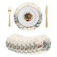 thumbnail image 1 of Christmas Round Placemats Set of 8, Braided Polypropylene Place Mats, Train Xmas Tree Snowflake Balls Washable Table Mats for Kitchen Dinner Holiday Wedding Party Coffee Table Decoration 15", 1 of 9