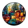 thumbnail image 1 of Christmas Round Rug - 16" - Stained Glass Patterns - Round Area Rug, Washable Circle Rugs for Bedroom Non-Slip Soft Rug, Christmas Theme Print Holiday Decor Round Carpet for Living Room, 1 of 6