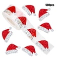 thumbnail image 1 of Christmas Round Stickers, 500pcs 1.2 Inch, DIY Craft Embellishments, Gift Wrapping Sealing Labels, Scrapbooking Journal Decorations, Red Holiday Themed Sticker Rolls for Creative Projects, 1 of 6