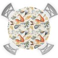 thumbnail image 1 of Christmas Round Table Cover 45-52 Inch - Waterproof Reusable Table Cloth Round Fitted Elastic Tablecloth for Party Outdoors - Christmas Snowflake Snowman Gift Floral Garland Red Plaid, 1 of 6