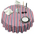 thumbnail image 1 of Christmas Round Tablecloth 60x60in(153x153cm) – Waterproof Polyester Table Cover with Full Print Design, Wrinkle Resistant & Washable for Kitchen Dining Party Decor, 1 of 6