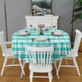 thumbnail image 1 of Christmas Round Tablecloth 60x60in(153x153cm) – Waterproof Polyester Table Cover with Full Print Design, Wrinkle Resistant & Washable for Kitchen Dining Party Decor, 1 of 6