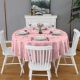 thumbnail image 1 of Fashionable Round Tablecloth 60x60in(153x153cm) – Waterproof Polyester Table Cover with Full Print Design, Wrinkle Resistant & Washable for Kitchen Dining Party Decor, 1 of 6
