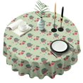 thumbnail image 1 of Christmas Round Tablecloth 60x60in(153x153cm) – Waterproof Polyester Table Cover with Full Print Design, Wrinkle Resistant & Washable for Kitchen Dining Party Decor, 1 of 6