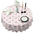 thumbnail image 1 of Christmas Round Tablecloth 60x60in(153x153cm) – Waterproof Polyester Table Cover with Full Print Design, Wrinkle Resistant & Washable for Kitchen Dining Party Decor, 1 of 6