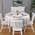 thumbnail image 1 of Fashionable Round Tablecloth 60x60in(153x153cm) – Waterproof Polyester Table Cover with Full Print Design, Wrinkle Resistant & Washable for Kitchen Dining Party Decor, 1 of 6