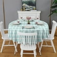 thumbnail image 1 of Fashionable Round Tablecloth 70x70in(178x178cm) – Waterproof Polyester Table Cover with Full Print Design, Wrinkle Resistant & Washable for Kitchen Dining Party Decor, 1 of 6