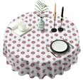 thumbnail image 1 of Christmas Round Tablecloth 70x70in(178x178cm) – Waterproof Polyester Table Cover with Full Print Design, Wrinkle Resistant & Washable for Kitchen Dining Party Decor, 1 of 6