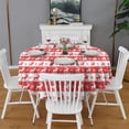 thumbnail image 1 of Christmas Round Tablecloth 70x70in(178x178cm) – Waterproof Polyester Table Cover with Full Print Design, Wrinkle Resistant & Washable for Kitchen Dining Party Decor, 1 of 6