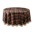 thumbnail image 1 of Christmas Round Tablecloth ,Cotton and Linen Retro Christmas Checked Tablecloth Washable Coffee Table Decorative Garden Tablecloth Kitchen, 1 of 4