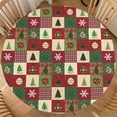 thumbnail image 1 of Christmas Round Tablecloth Fitted Best for 44"-48" Xmas Red Green Tree Table Cloth Elastic Edge Round Water-Resistant Washable Snowflakes Table Cover for Party Picnic Camping Outdoor Indoor Decor, 1 of 4
