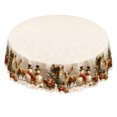 thumbnail image 1 of Christmas Round Tablecloth, Xmas Holiday Decorative Round Table Cover, Christmas Pattern Table Runner for Dining Table, 1 of 1