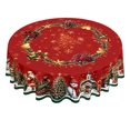 thumbnail image 1 of Christmas Round Tablecloth, Xmas Holiday Decorative Round Table Cover, Christmas Pattern Table Runner for Dining Table, 1 of 2