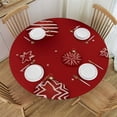 thumbnail image 1 of Christmas Round Tablecloth with Elastic Fitted Tablecloth, 1 of 8