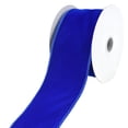thumbnail image 1 of Christmas Royal Velvet Solid Wired Ribbon, 2-1/2-Inch, 10-Yard - Royal Blue, 1 of 1
