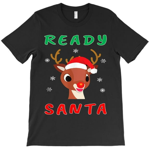 Christmas Rudolph Red-Nosed Reindeer Funny Kids Gift Holiday Graphic H2348 Unisex T-Shirt, Up to 5XL Available