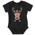 thumbnail image 1 of Christmas Rudolph Reindeer Stitch Baby Romper Boys or Girls Brisco Brands NB, 1 of 6