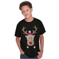 thumbnail image 1 of Christmas Rudolph Reindeer Stitch Crewneck T Shirts Boy Girl Brisco Brands X, 1 of 6